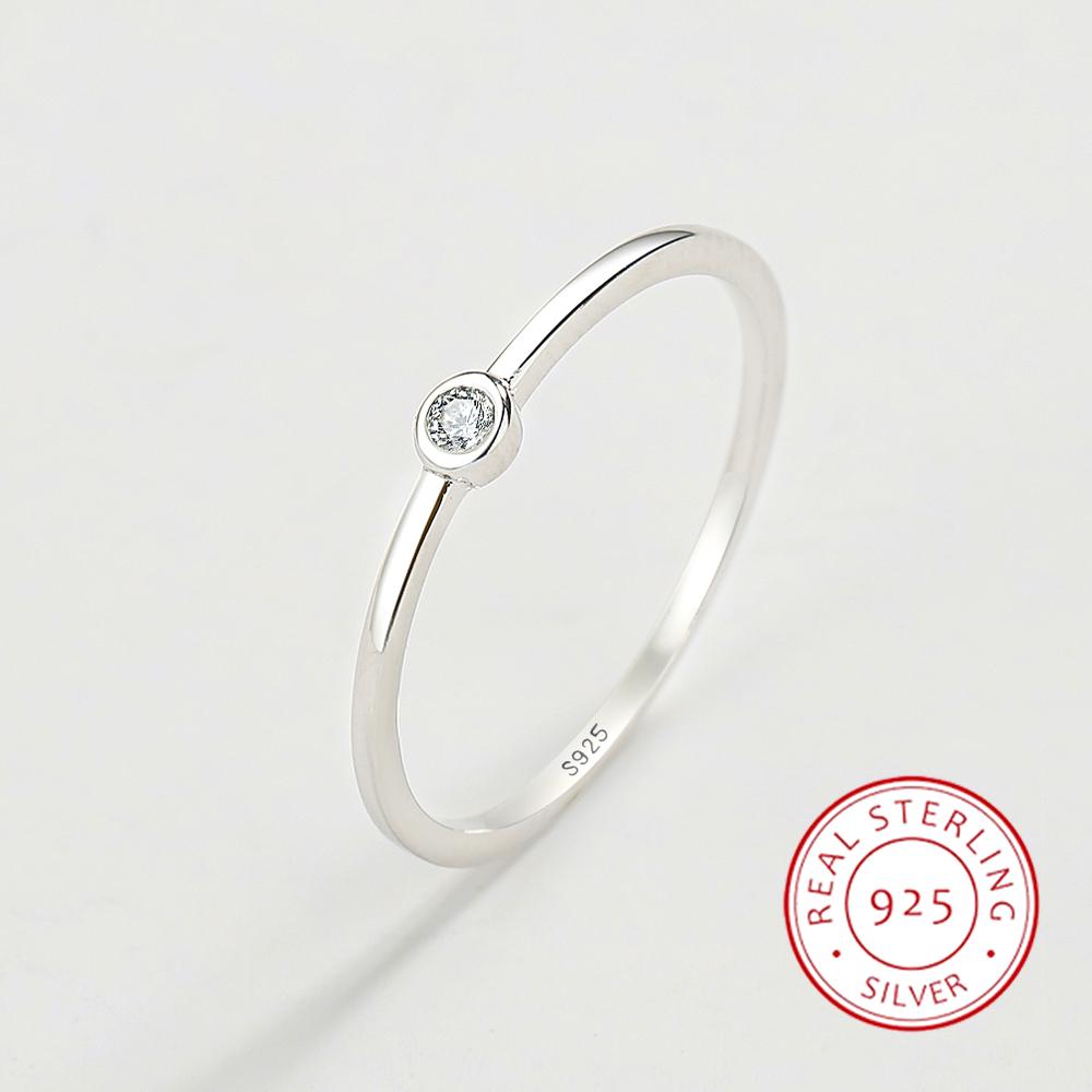 Exquisite Mode S925 Sterling Silber Ringe für Frauen Echt CZ Finger Engagement Braut Ringe Party Schmuck Valentinstag Geschenke 9