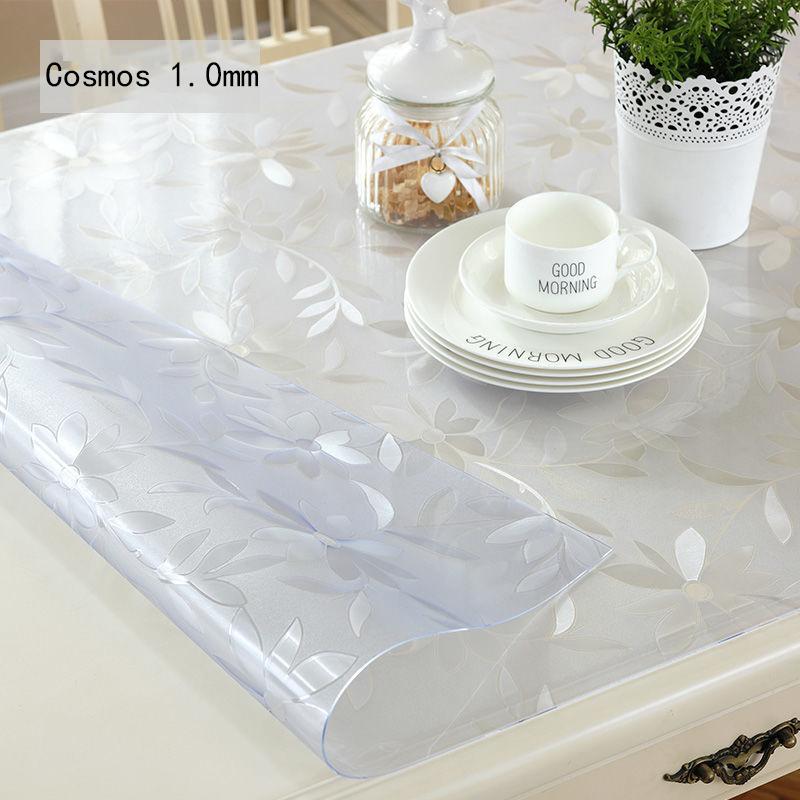 Weichglas-Tischdecke, 1 mm PVC, transparente Tischdecke, wasserdicht, rechteckig, für die Küche, ölbeständige Tischmatte 60*100