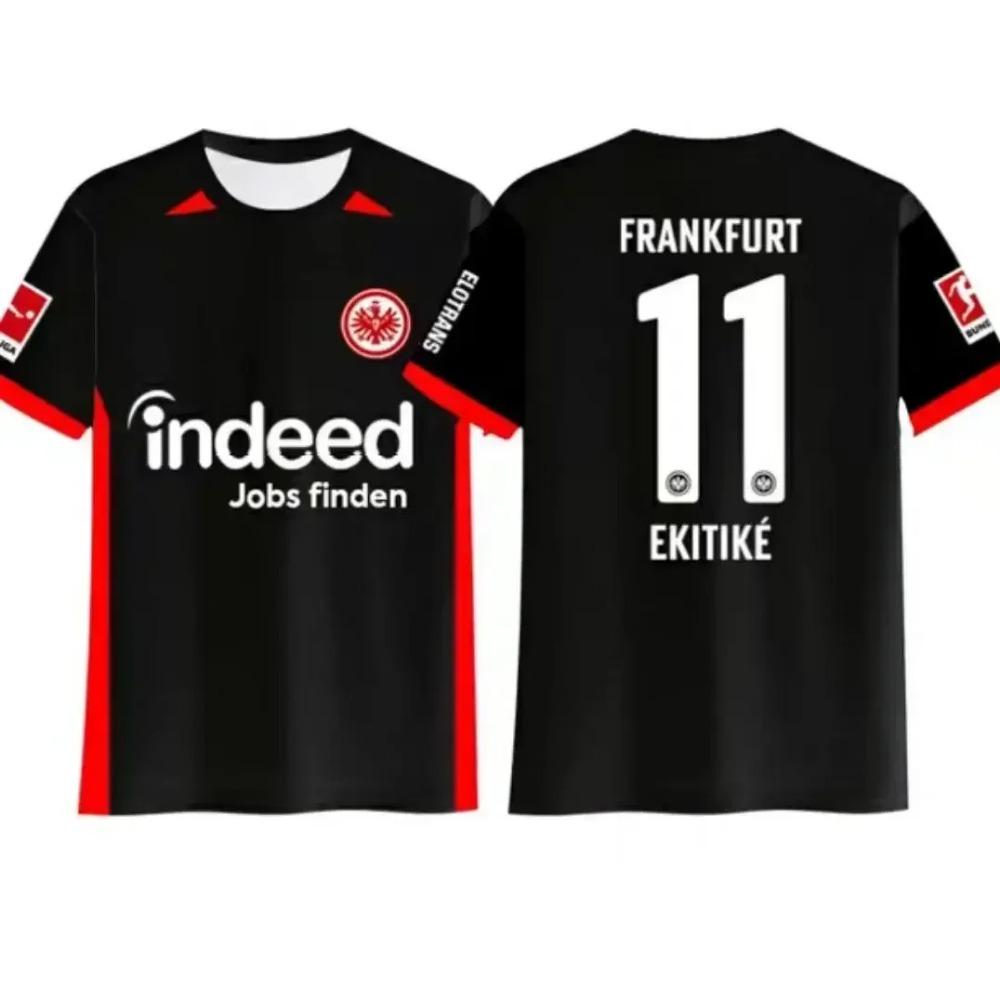 Frankfurt In der Tat 3DPrint Sport Schnelltrocknend Atmungsaktiv Herren T-Shirt Fußballtrikot Eltern-Kind Junge Kurzarm Erwachsener Kind Top Sommer S