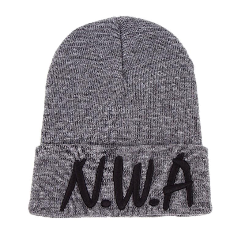 Mode Winter warme Mützen Cap NWA Stickerei Strickmütze Frauen Männer Hip Hop Lady Wollmützen Outdoor Kalte Hüte