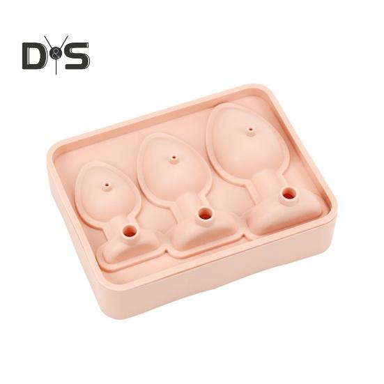 Eiswürfelschale, lustige Arsch-Plug-Eisform für Whisky, Cocktails, Süßigkeiten, Gelee, DIY-Formwerkzeug für lustige Partystreiche und humorvolle Getränke rosa