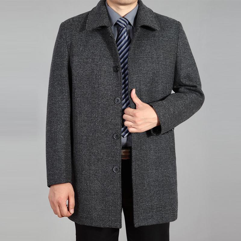 Männer Wollmantel Herbst Winter Mantel Wolle Langer Mantel Peacoat Männer Wolljacke Plus Größe 7XL 6XL