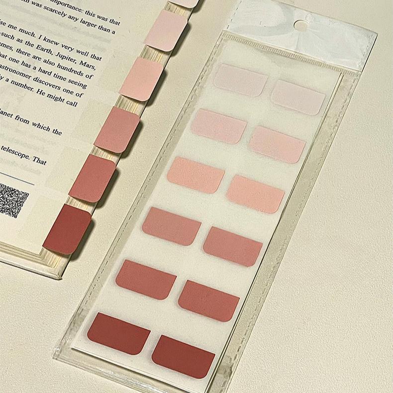 120 teile/satz Farbverlauf Serie Haftnotizen Kreatives Design Einfachheit Student Label Indec Aufkleber Student/bürobedarf rosa