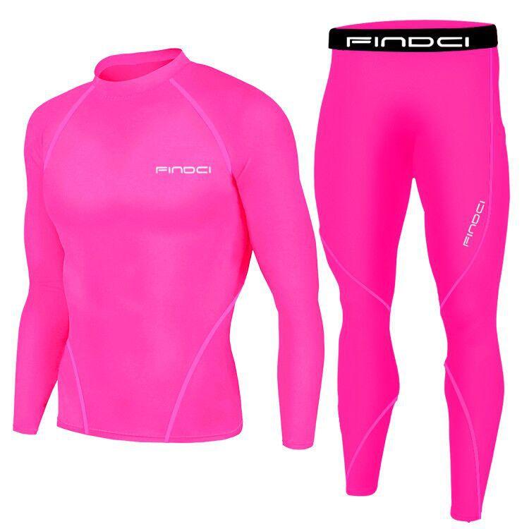 Männer Trainingsanzug Kompression Tops Sets Schwarz Enge Hosen Langarm T Shirts Lange Hosen Sport Anzüge S
