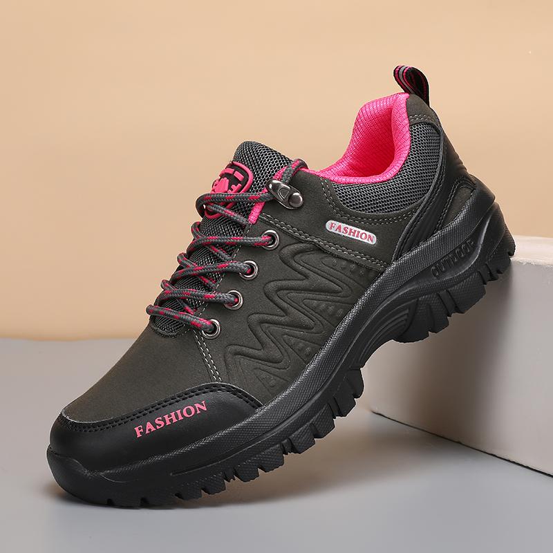 Damen Wanderschuhe Outdoor Wasserdichte Sneaker Rutschfeste Wanderschuhe Luxusmarke Bequemes Schuhwerk Neue Damen Kletterstiefel 36 graue