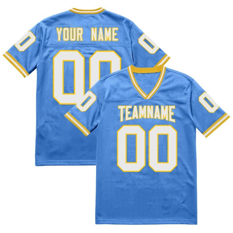 Individuelles American Football 3D-gedrucktes Polyester-Trikot Teamname Nummer aufgenäht Football-Shirt Netz atmungsaktiv Rugby-Trikot 6XL