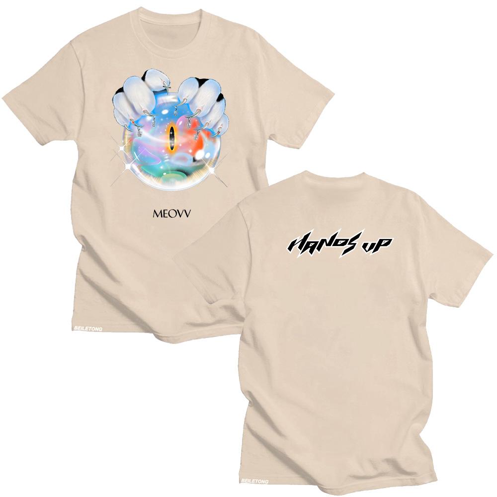 MEOVV Hände Hoch T-Shirts 2025 Mode Unisex Baumwolle Kurzarm Sommer Herren Damen Grafik T-Shirts Kpop T-Shirts Streetwear XS sand