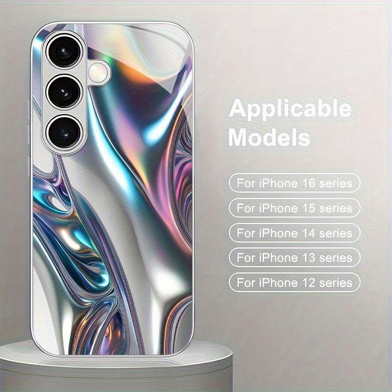 Laser Kristall Flüssigkeit Beschichtetes Glas Design Handyhülle Handyhülle geeignet für Samsung Galaxy S26 S25 S24 S22 S21 S20 FE/Ultra/Plus Galaxy S25 gray