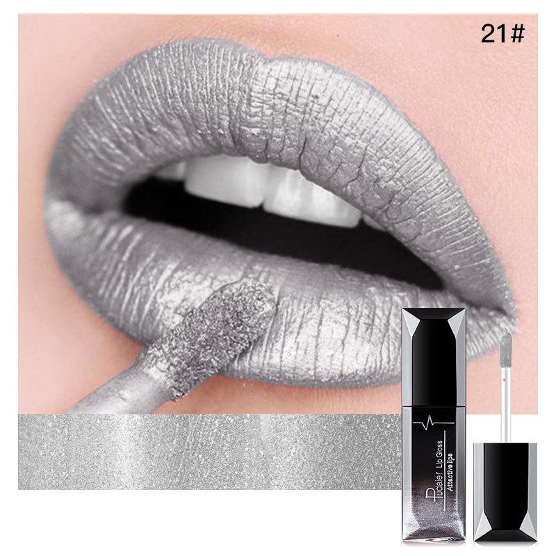 Langanhaltender flüssiger Lippenstift, matt, feuchtigkeitsspendend, fortschrittlicher Lipgloss, Lipglasur, Glitzer, mattes Finish, Lippen-Make-up, Lippenstift, Frauen, sexy Schönheit, Kosmetik 21#