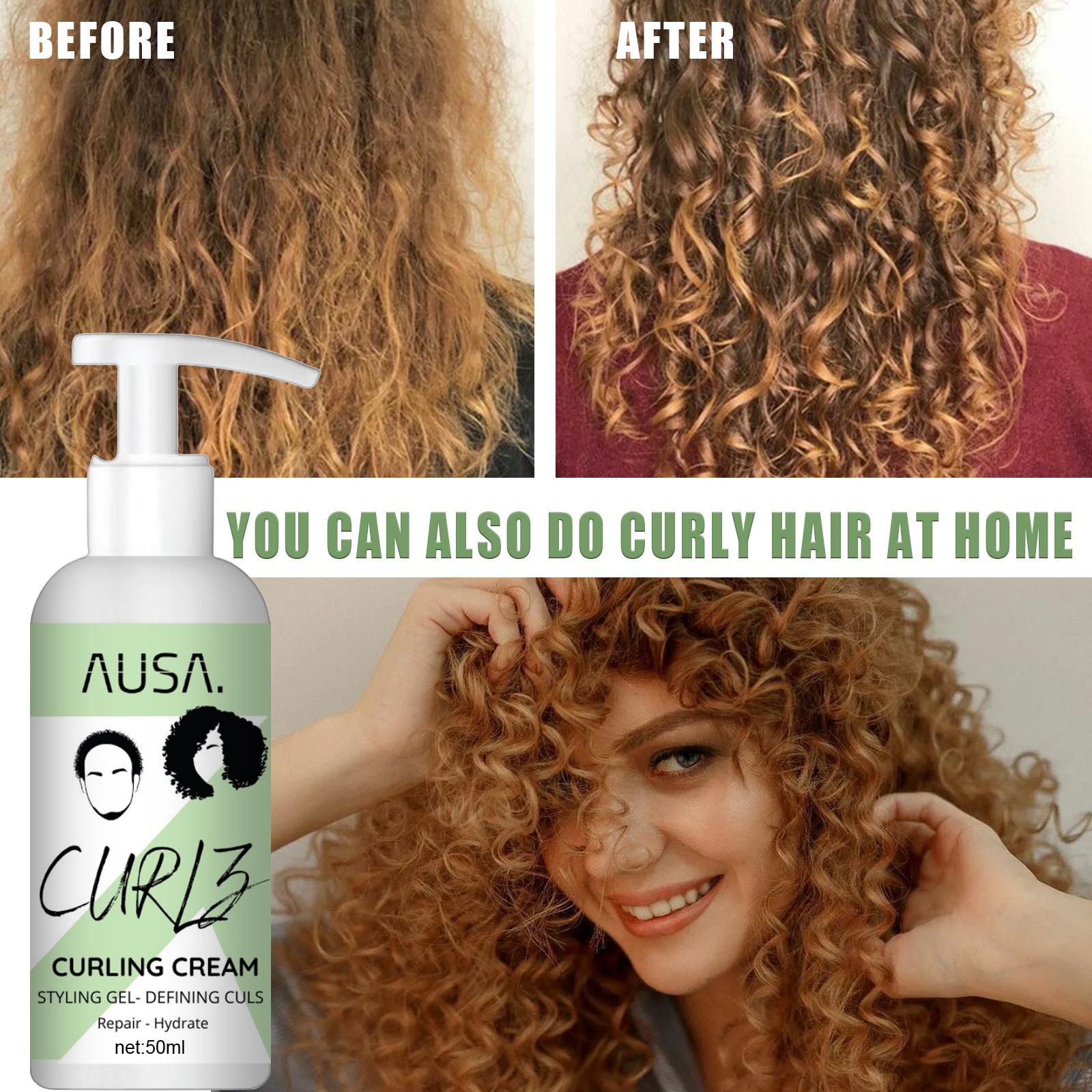 Feuchtigkeitsspendender Conditioner für lockiges Haar mit Elastin-Styling, feuchtigkeitsspendender Conditioner für lockiges Haar, Creme-Haarbehandlung für lockiges Haar, Elastin für lockiges Haar, 50 ml One Size weiß