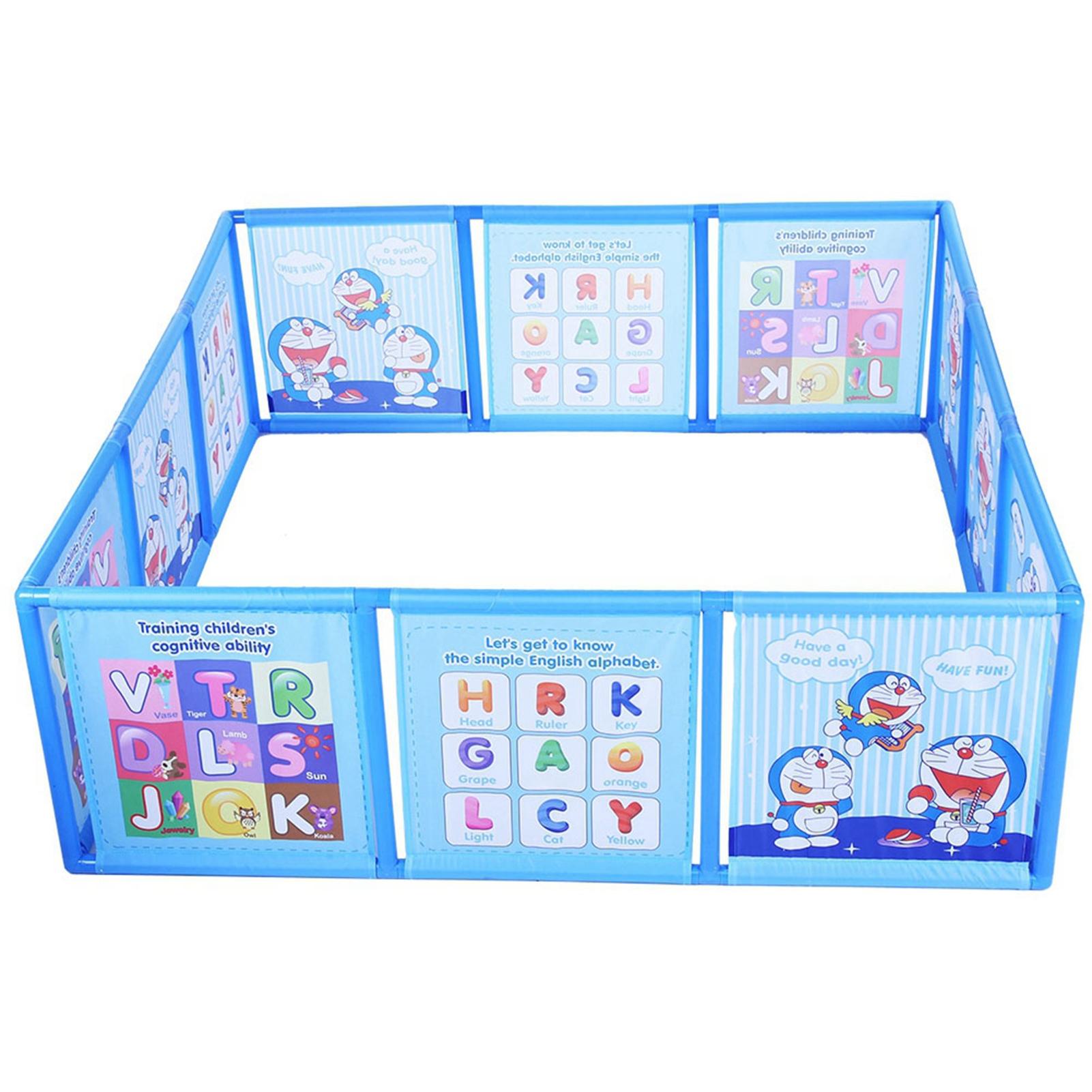 Baby-Aktivitäts-Laufstall Kleinkind-Spielzaun Indoor-Spielzaun Spielhaus Sicherheitszaun(blau) blau