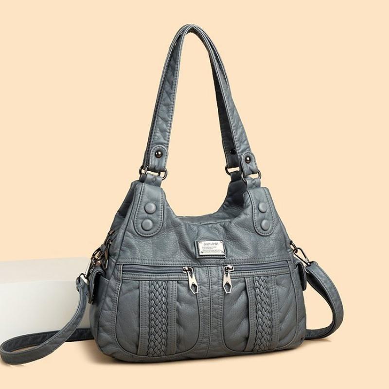 Luxus Handtaschen Frauen Taschen Designer Umhängetasche Große Kapazität Weibliche Schulter Tasche Mode Marke Damen Leder Messenger Taschen graue