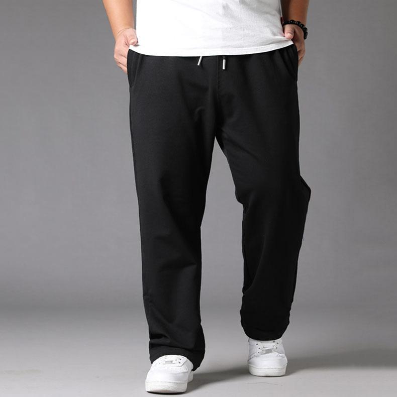 Sportliche lange Hosen für Herren in Übergröße, schnell trocknend, für Fitness, lässig, lange Hosen, bequeme lange Hosen 5XL schwarz