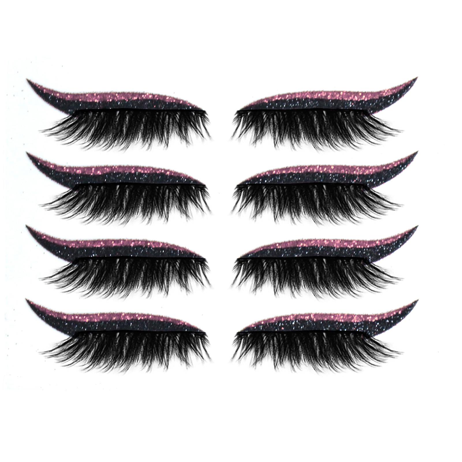 4 Paar Augenlid-Make-up-Aufkleber, auffällige, bezaubernde 7 Farben, hübsche wiederverwendbare Lidschatten-Aufkleber für Geschenke