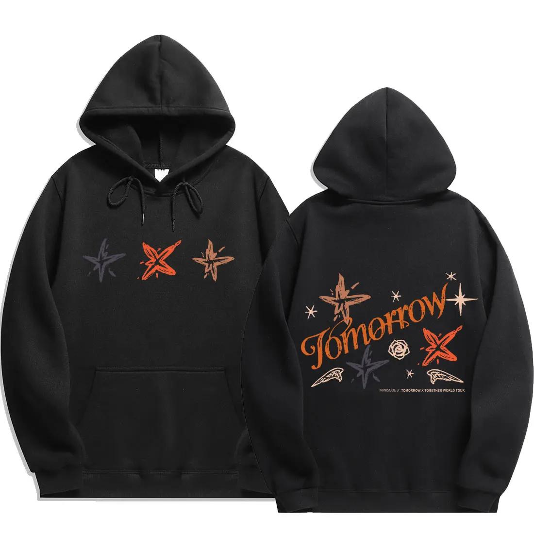 Txt act promise print Hip Hop Hoodies Herrenmode Langarm Sweatshirts Herren Cool Lässige Streetwear S