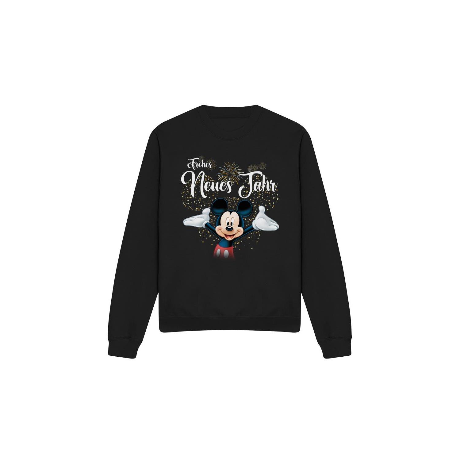 Disney Unisex Erwachsene Deutsch Micky Maus Feuerwerk Neujahr Sweatshirt L schwarz