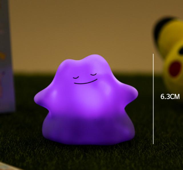 Pokémon Offizielles LED Mini Stimmungslicht – Pikachu, Relaxo, Ditto, Evoli | Authentische Pokémon Schlaflampe #Ditto#