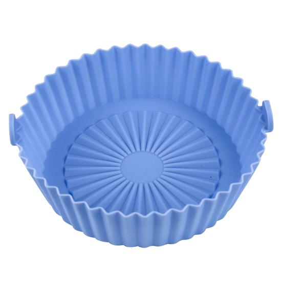 Air Fryer Matte Silikon Backform Air Fryers Liner Wiederverwendbare Silikon Air Fryers Korb Haushalts Liefert himmelblaue