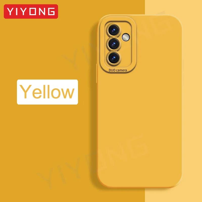A54 A55 Hülle Seidig anfühlendes Flüssigsilikon Weiche Hülle Für Samsung Galaxy A55 A54 A53 A52 s A52s 5G A 55 54 53 52 Handyhüllen For Galaxy A55 gelb
