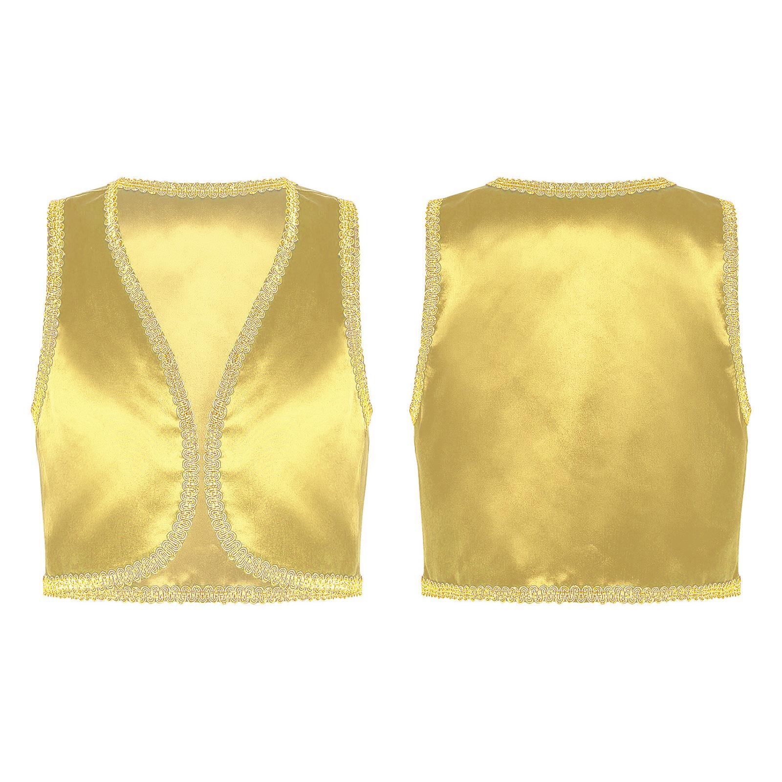 Kinder Jungen Märchen Cosplay Weste Halloween Fancy Dress Up Kostüme Party Oberbekleidung Performance Weste 7-8 Years gelb