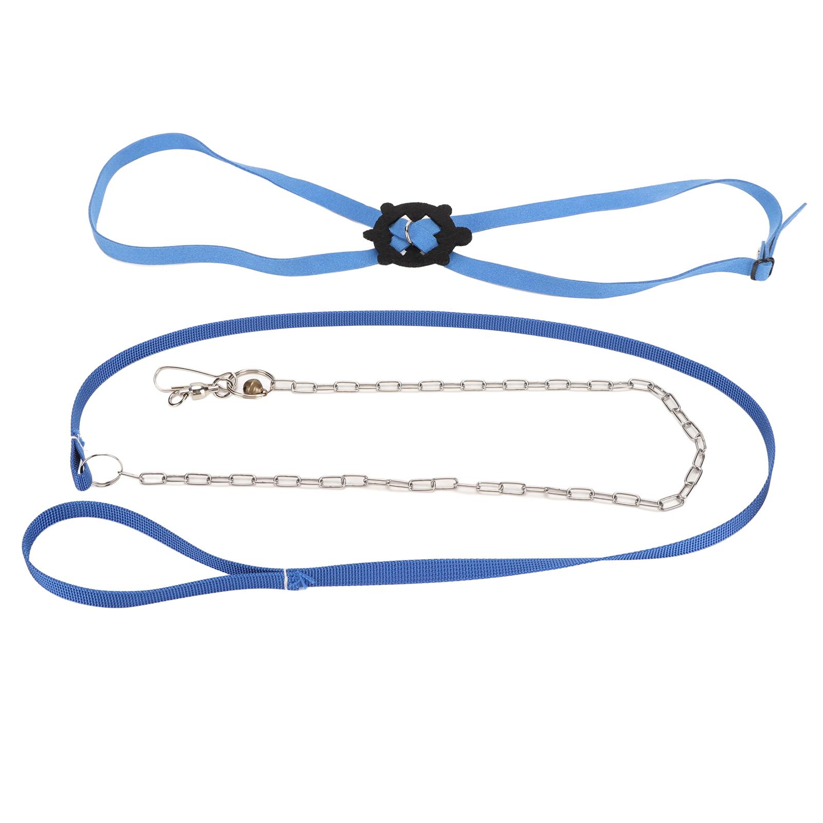 Schildkröten Geschirr Leine Verstellbar Hautfreundlich Haustier Geschirr Reptilien Leine für Draußen Schwarz L L blau