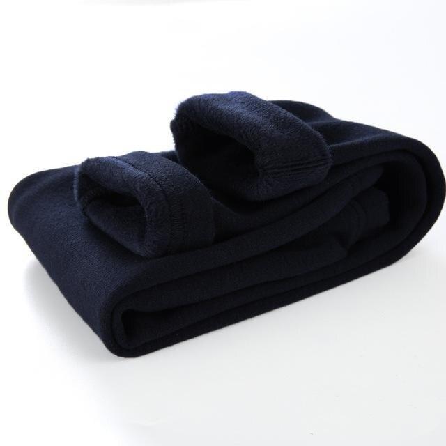 Kinder Hosen Junge Herbst Winter Dicke Warme Kinder Füße Hosen für Mädchen Dünne Baumwolle Stretch Hosen 100 navy blau