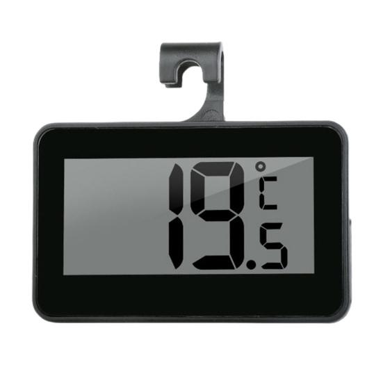 Kühlschrank Hängethermometer LCD-Anzeige Wasserdicht Gefrierschrank Digitalthermometer Batteriebetrieben Hohe Genauigkeit Kühlschrank Temperaturmesser schwarz
