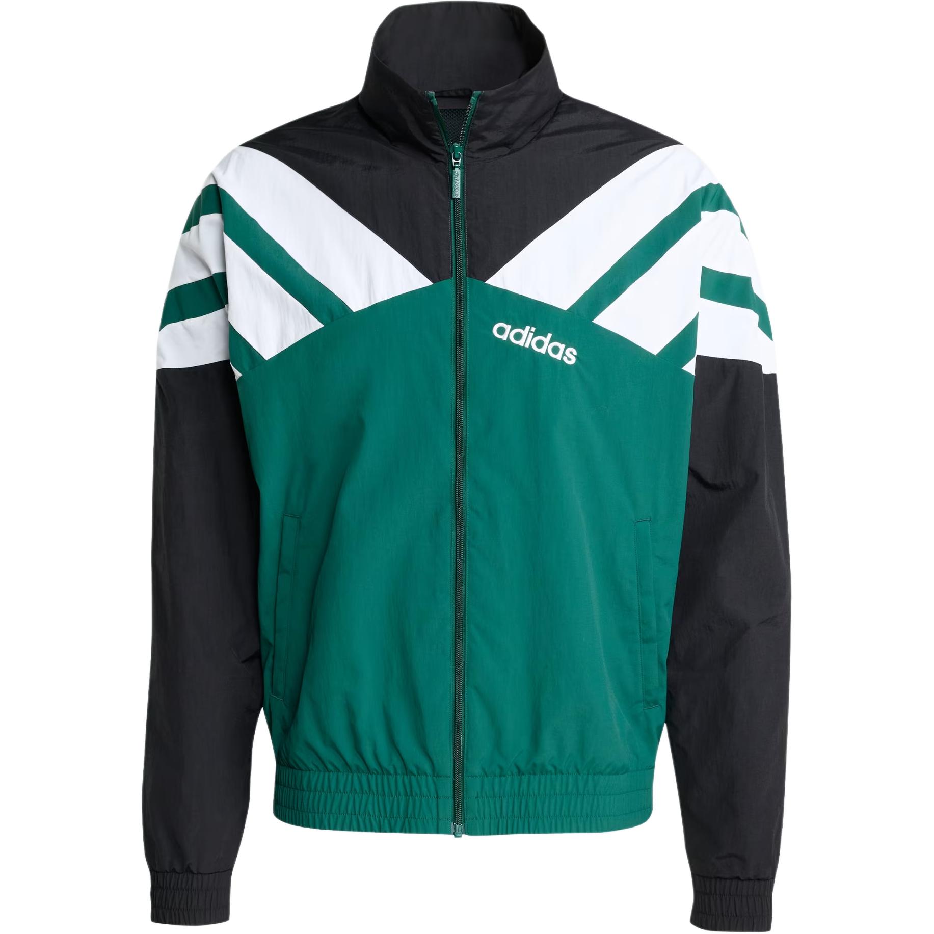 Adidas Originals Lockere Passform Reißverschluss Langarm Jacke Herren Jacke Grün JX3053 A/S