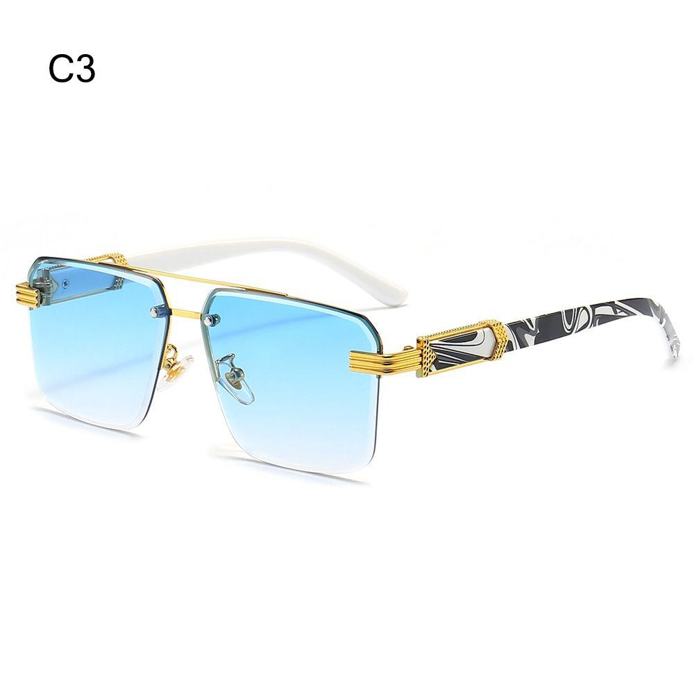 Mode Randlose Sonnenbrille Quadratisch Damen Retro Herren Verlauf Sonnenbrille Marke Designer Brille UV400 Shades Oculos Weiblich