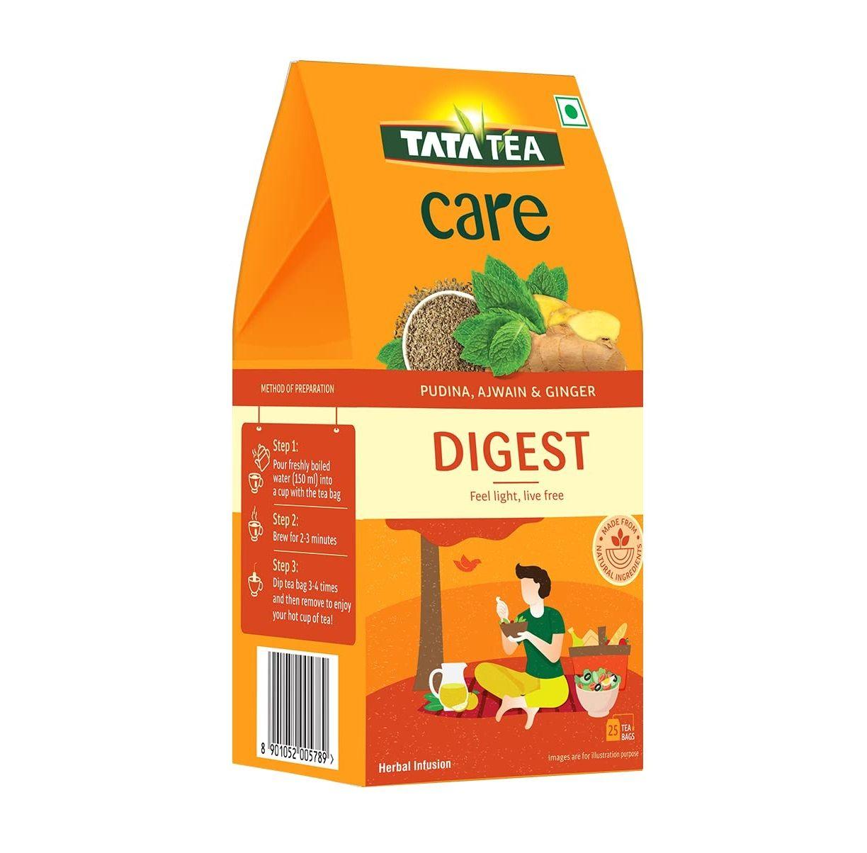 Grüner Tee mit Minze, Azhgon und Ingwer (25 Packung), Grüner Tee mit Pudina, Ajowan und Ingwer, Tata-Tee