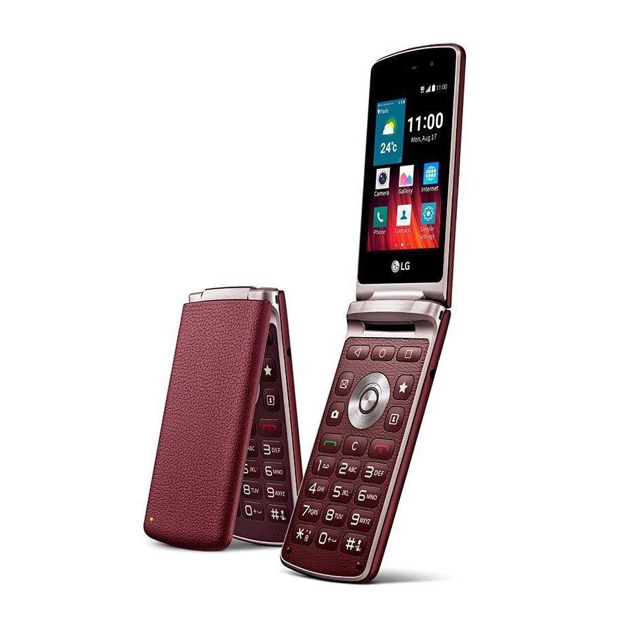 Generalüberholt Original LG LG Wine Smart LG H410 1GB RAM 4GB ROM Mobiltelefon mit 1 SIM Simple Set rot
