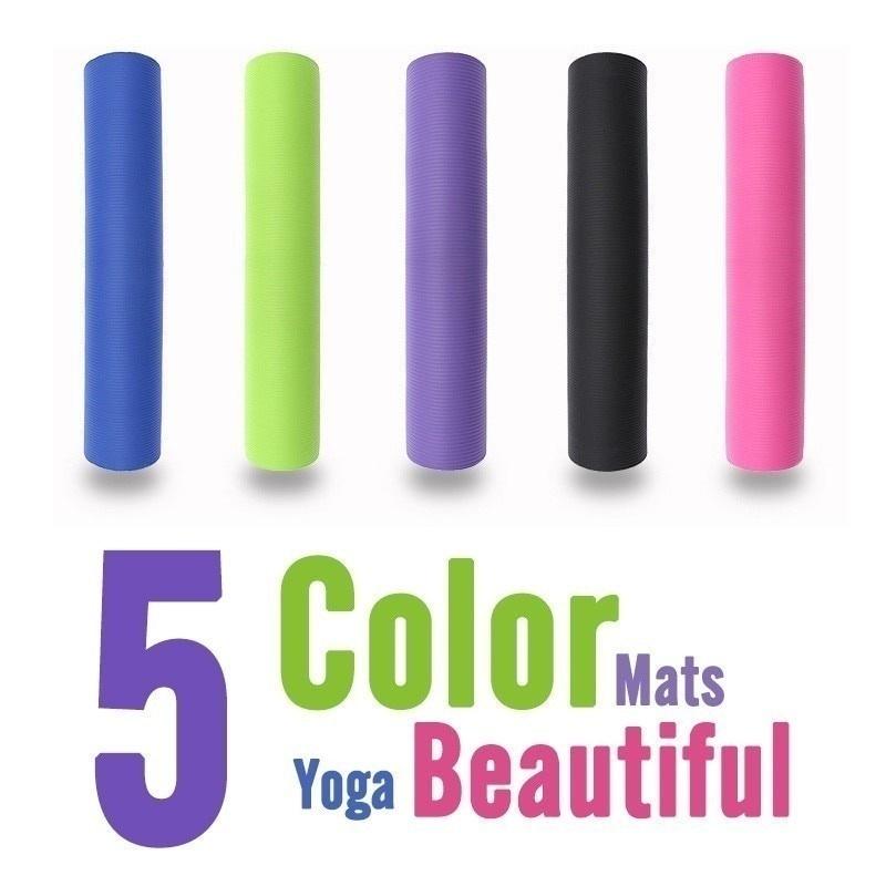 Yoga-Erweiterung und Verdickung können Übung Fitness flache Unterstützung Yoga-Matte 183x60x1.5cm violett