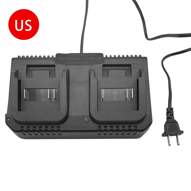 3A Lithium-Batterie Schnellladegerät 2-Wege Elektrowerkzeug-Akkuladegerät EU/US-Stecker für Makita 18V 21V Akku Bl1415/1815/1830/1850 US