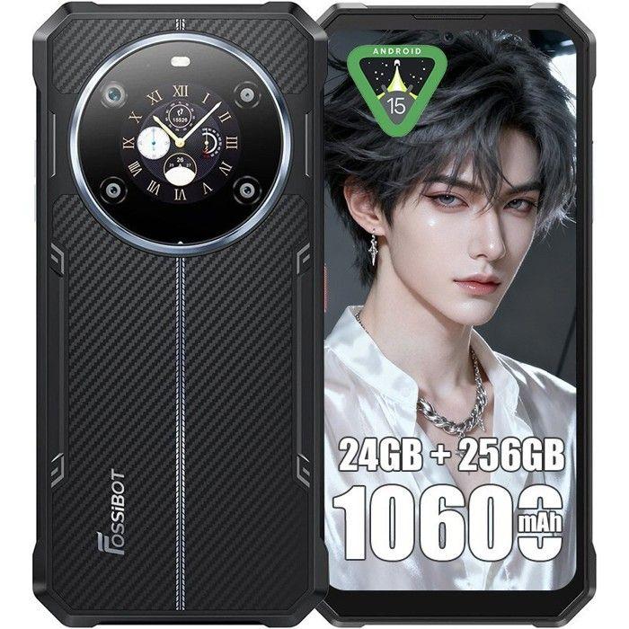 Unzerbrechliches Mobiltelefon FOSSiBOT F109S 24+256GB 6,75  Robustes Smartphone 10600mAh 50MP Kamera Smartphone Dual-SIM/NFC/IP68 schwarz