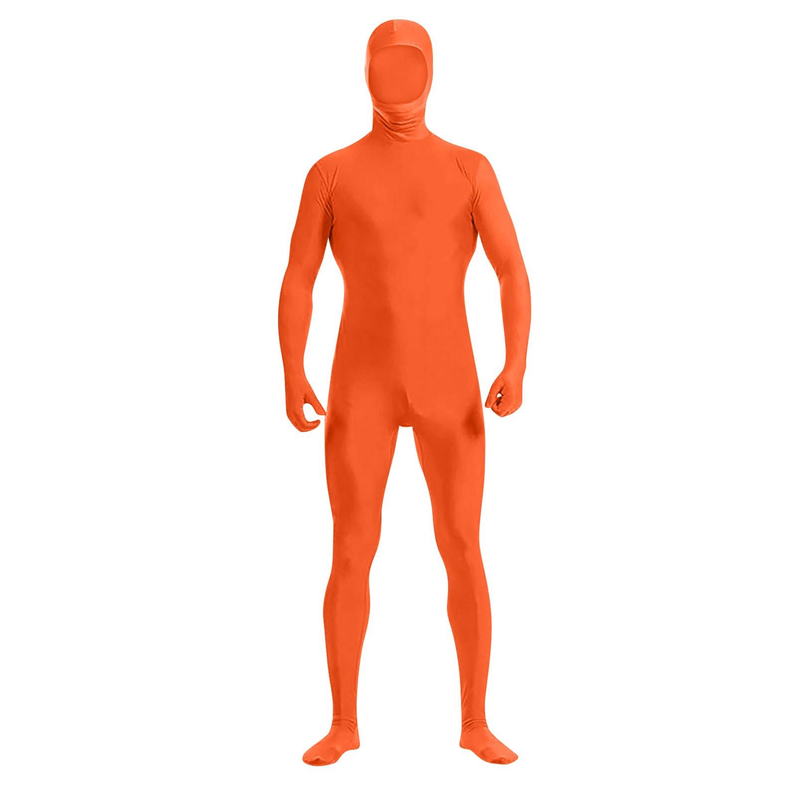 Zentai Anzug Cosplay Turnanzug Ganzkörperbody Green Screen Anzug Halloween Kostüme 170 safrangelb