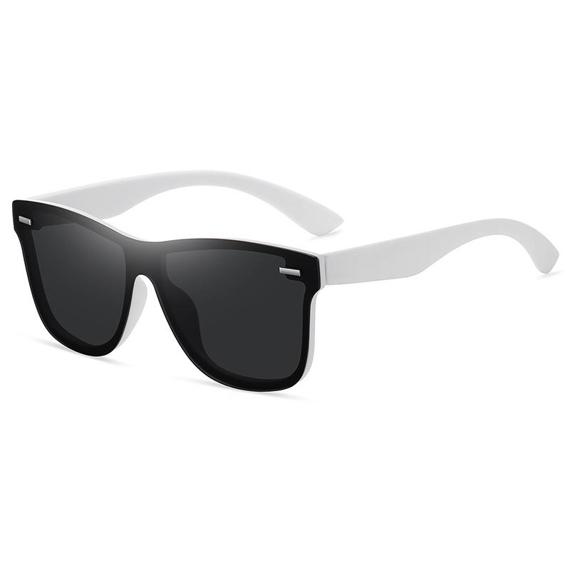 Sonnenbrille für Herren und Damen, polarisiert, blendfrei, winddicht, für den Außenbereich, Reiten, Radfahren, Autofahren, UV-Schutz weiß/schwarz