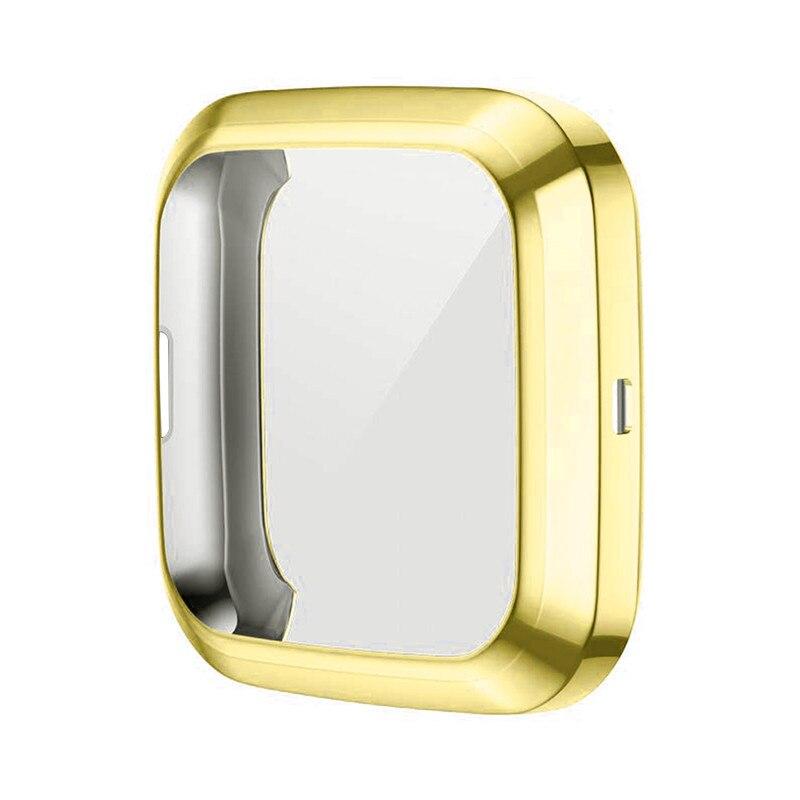Schutzhülle für Fitbit Versa Lite / Versa 2 / Versa TPU Cover Bumper mit Displayschutzfolie Smart Watch Shell Zubehör Fitbit Versa 2 gold