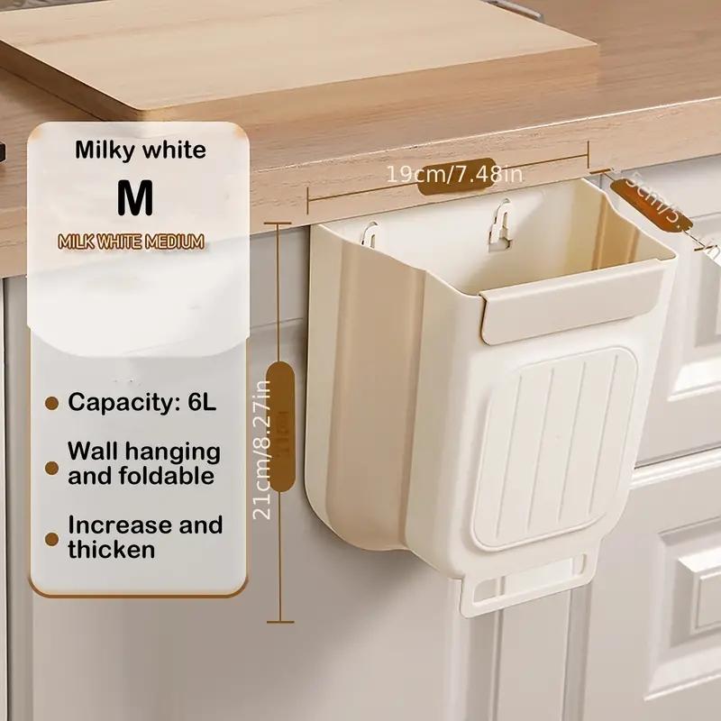 1 Stück faltbarer hängender Mülleimer, hängender Mülleimer für die Küchenschranktür, verdickt und mit großem Durchmesser, langlebiger