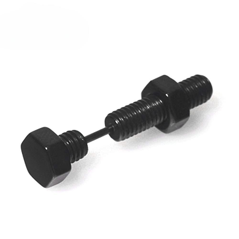 Neue Unisex Punk Rock Edelstahl Nagel Schraube Piercing Ohrstecker Neuheit Piercing Schmuck Rock Gothic Piercing Schmuck schwarz