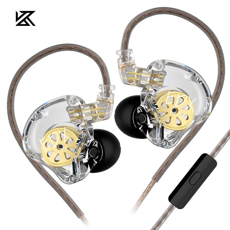 Originale KZ EDX Lite HIFI Bass-Kopfhörer Stereo-Musik-Ohrhörer In-Ear-IEM-Monitor Bühne Live-Kopfhörer Gaming-Sport-Headset Pro White With Mic
