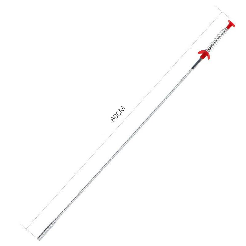 60 cm Kanalisation Bagger Frühling Rohr Bagger Werkzeuge Abflussreiniger Haushalt Haar Reiniger Abfluss Schlange Sticks Verstopfen Entferner Küche waschbecken