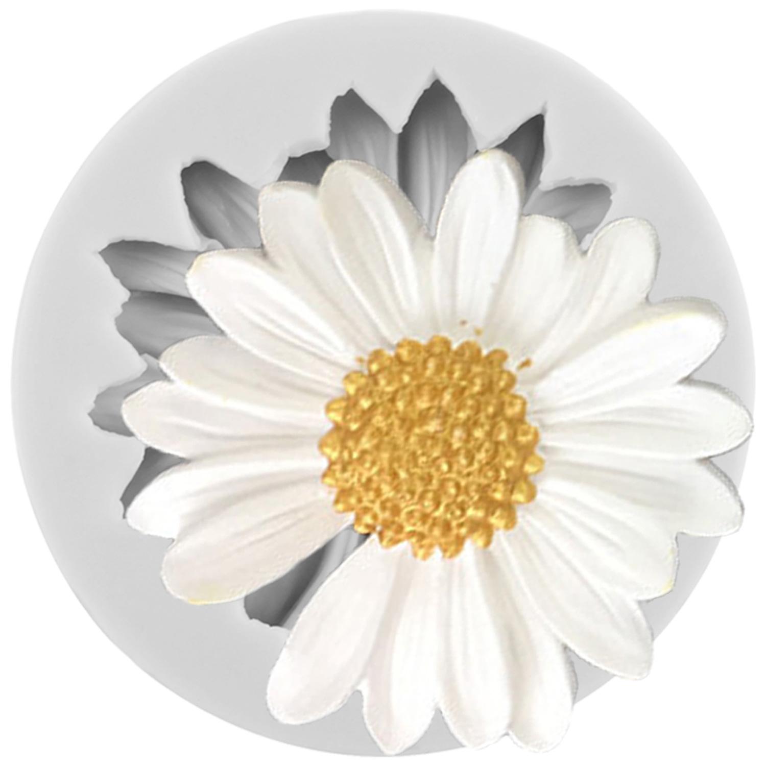 Gänseblümchen Silikonform Chrysanthemenblume Fondantformen Kuchen Dekorationswerkzeuge Cupcake Topper Süßigkeiten Harzton Schokolade Gumpasteform graue