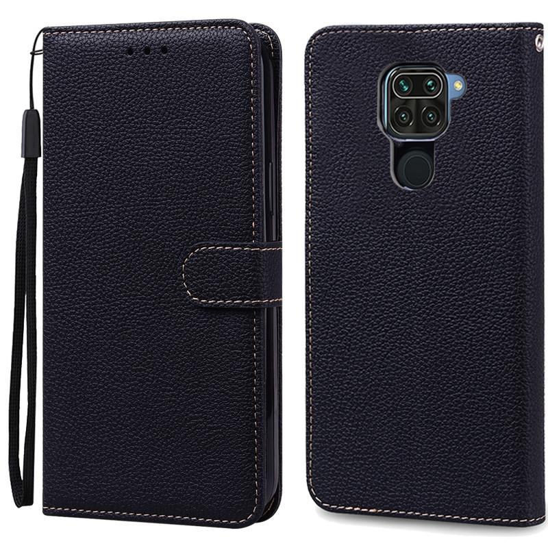 Für Redmi Note 9 Hülle Weiche TPU Leder Brieftasche Handyhülle Für Xiaomi Redmi Note 9 Note9 Hülle Flip Fundas Für Redmi Note 9 Hülle For Redmi Note 9 schwarz