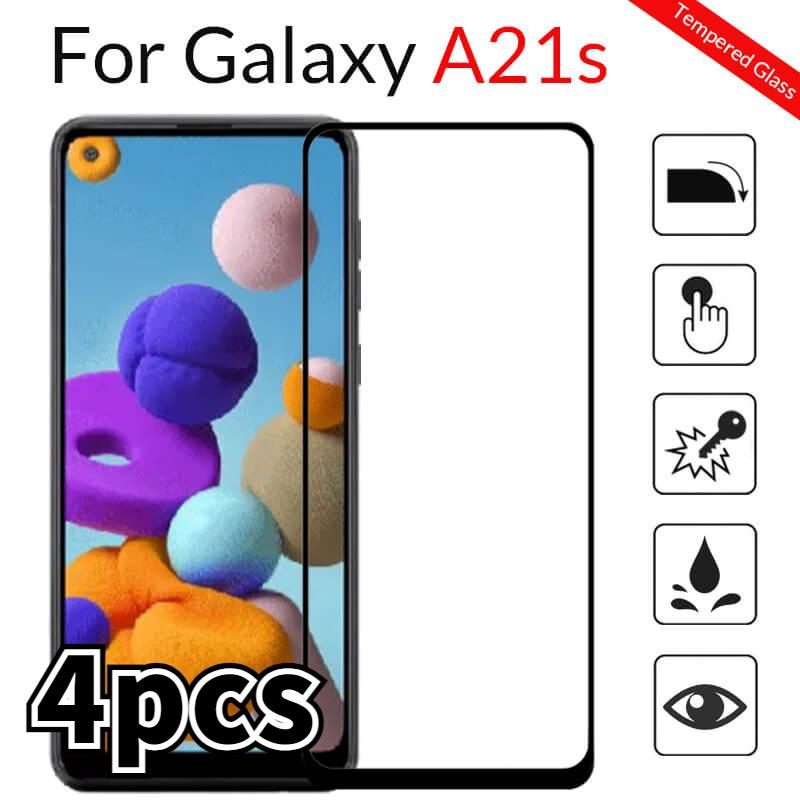 9H Gehärtetem glas für Samsung galaxy a21s displayschutzfolie für Samsung A21S Galaxy A21 s Schutz glas film For Samsung A21S reinfarbig