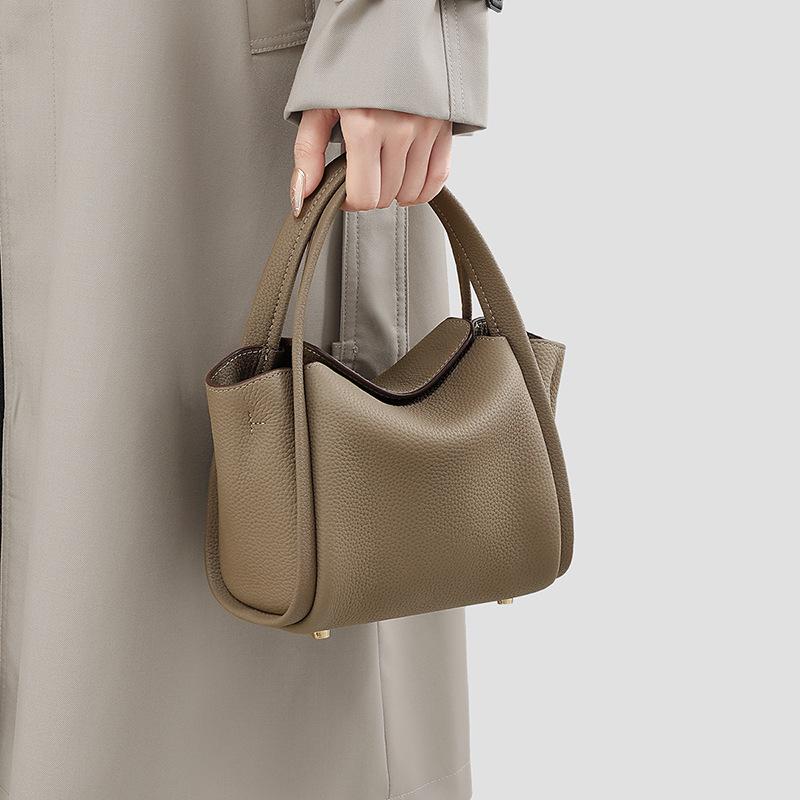 Vielseitige Neue Nischendesign Handtasche Kleine Handtasche Leichter Luxus Gemüsekorb Lässige Feng Shui Eimertasche gray