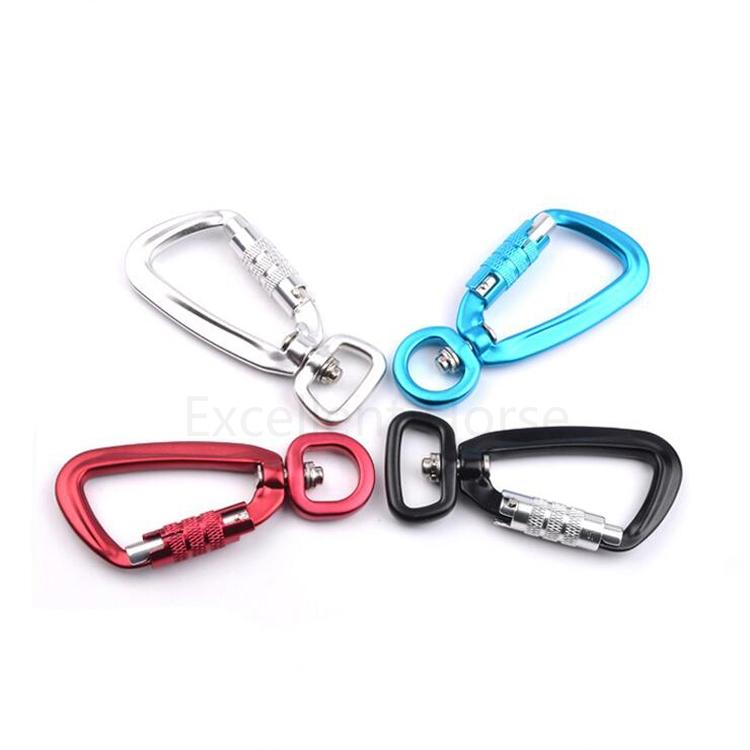 Hardware Wirbelkarabiner für Hundeleine Luftfahrtaluminium 7075 Naturbelassen Hohe Bruchlast (Black,EH1303TN+D&4-5KN&swivel carabiner) schwarz