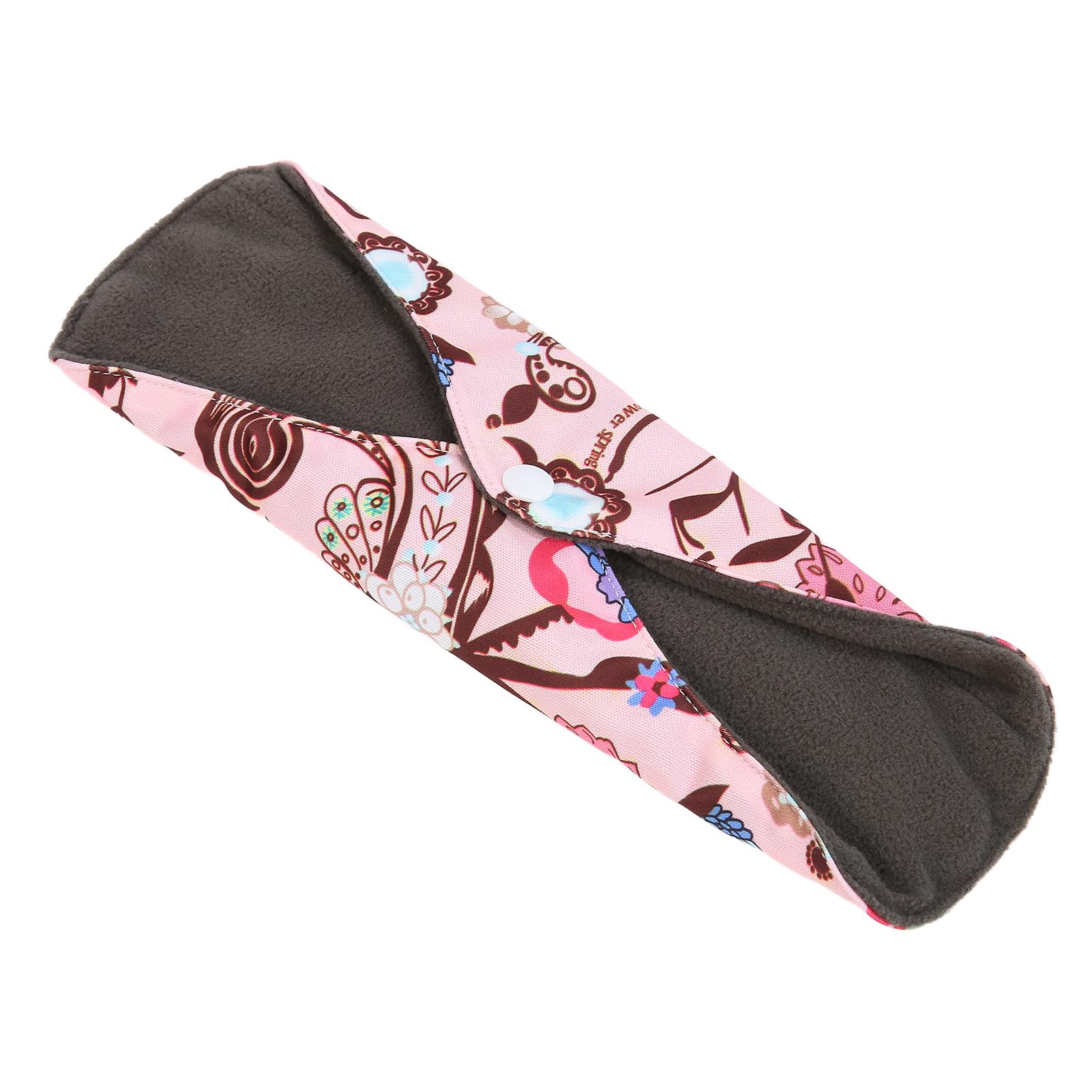 2 Stück Bambuskohle Stoff Menstruationsbinden Wiederverwendbar Waschbar Kohle Bambus Mama Stoff M15