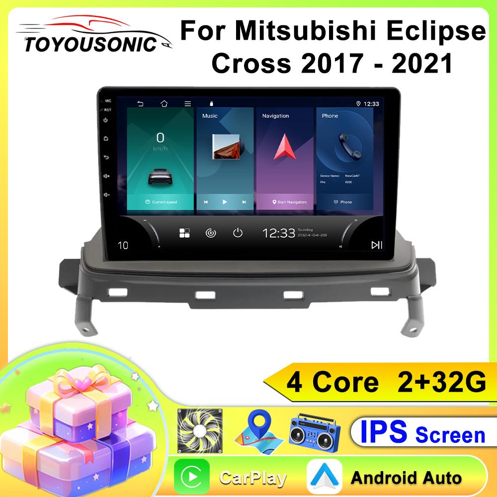 Auto Carplay IPS Für Mitsubishi Eclipse Cross 2017-2021 Android Radio Auto GPS Navigation Multimedia Video Stereo Player 4G BT 2din DVD 4 core 2+32CP