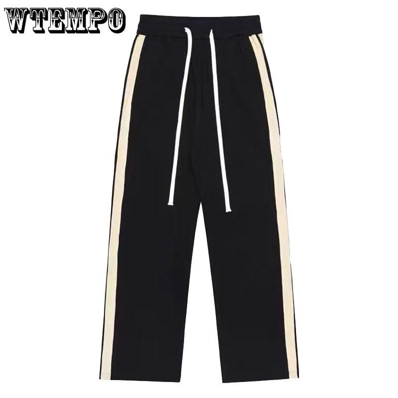 Damenhosen Schwarz Jogginghosen Einfarbig Zufällige Hosen Mode Freizeithosen Gerade Hosen Weitbeinige Hosen 3XL schwarz