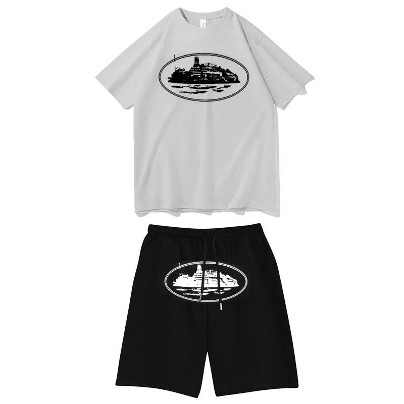 Grenzüberschreitende T-Shirts, Pullover, Unisex-Sweatshirts und Jogginghosen-Sets mit Motiv der Alcatraz-Insel, Street-Hip-Hop-Outfits XL